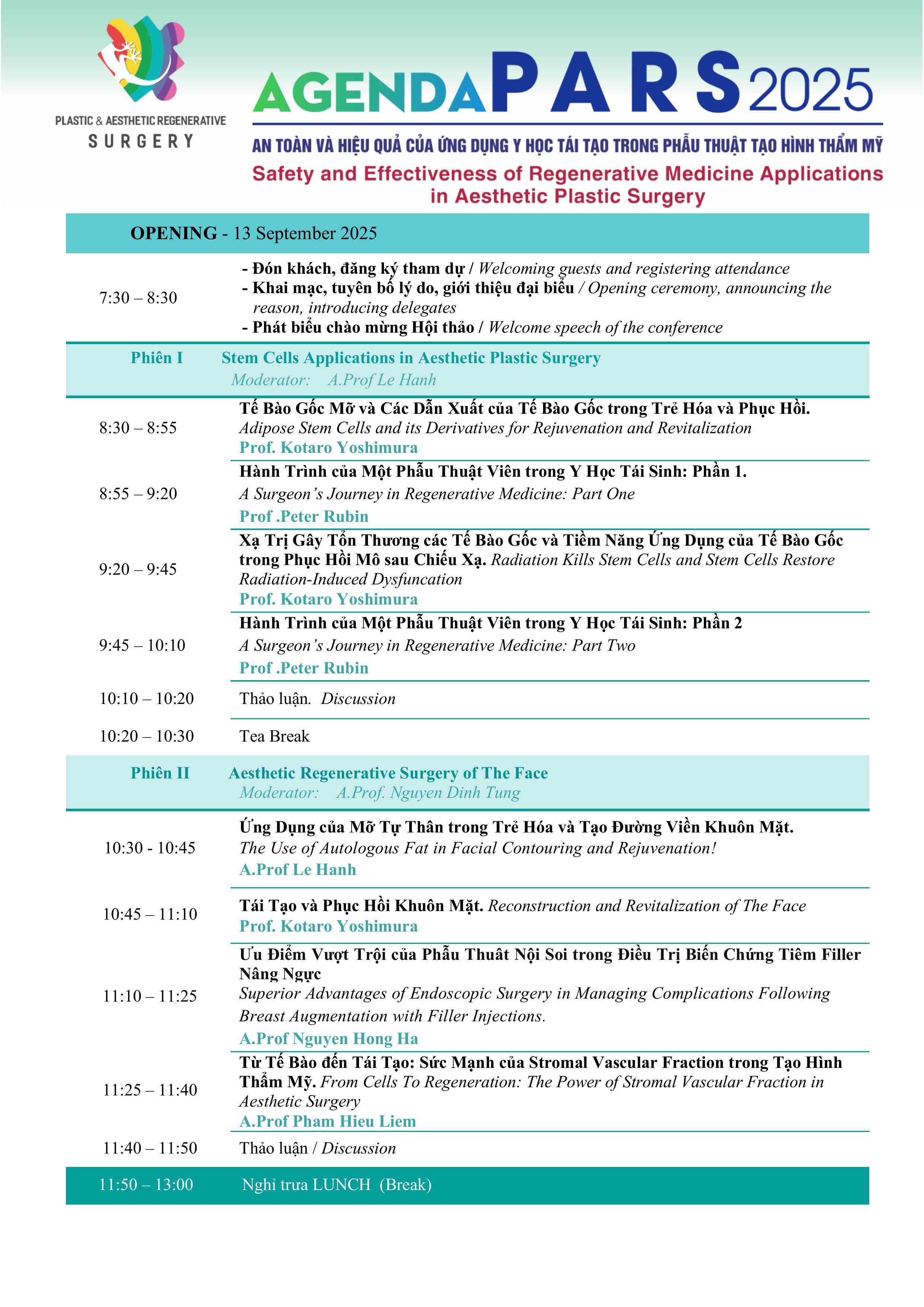 Chương tr&igrave;nh PARS 2025 - phần 1